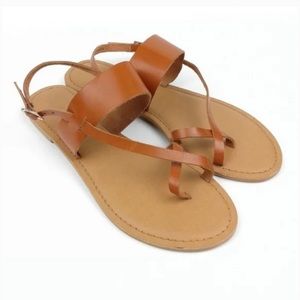 ❗️NWOT❗️ ASOS “Flisse” Leather Flat Sandals